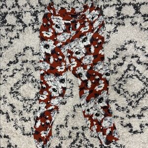 Cynthia Rowley Red Floral Pants